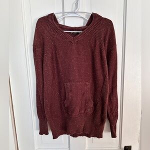 prAna shoal organic cotton sweater size small - brown